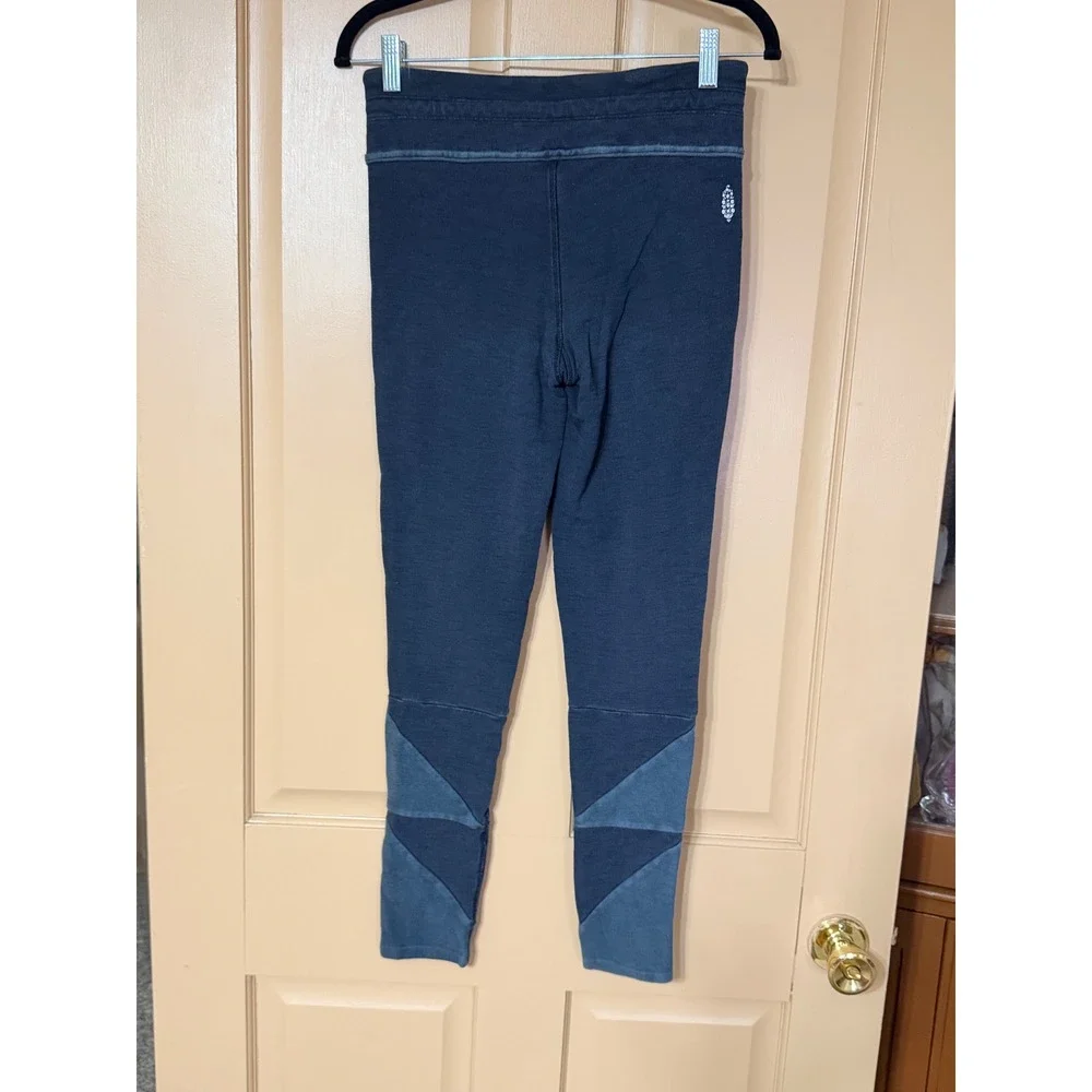 FP Movement Free People Colorblock Joggers Navy Blue Slim Leg Leggings Small